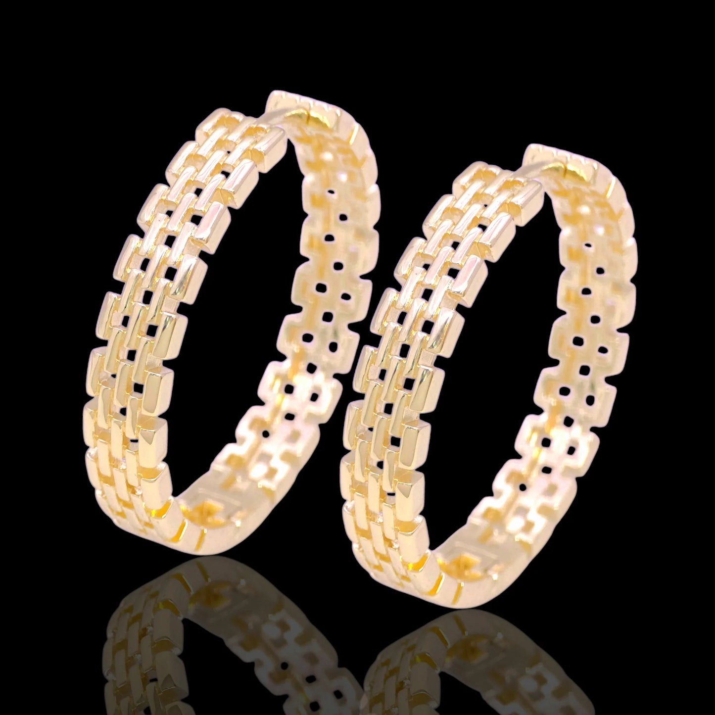 FLORENTINE ROLEX HOOP EARRINGS