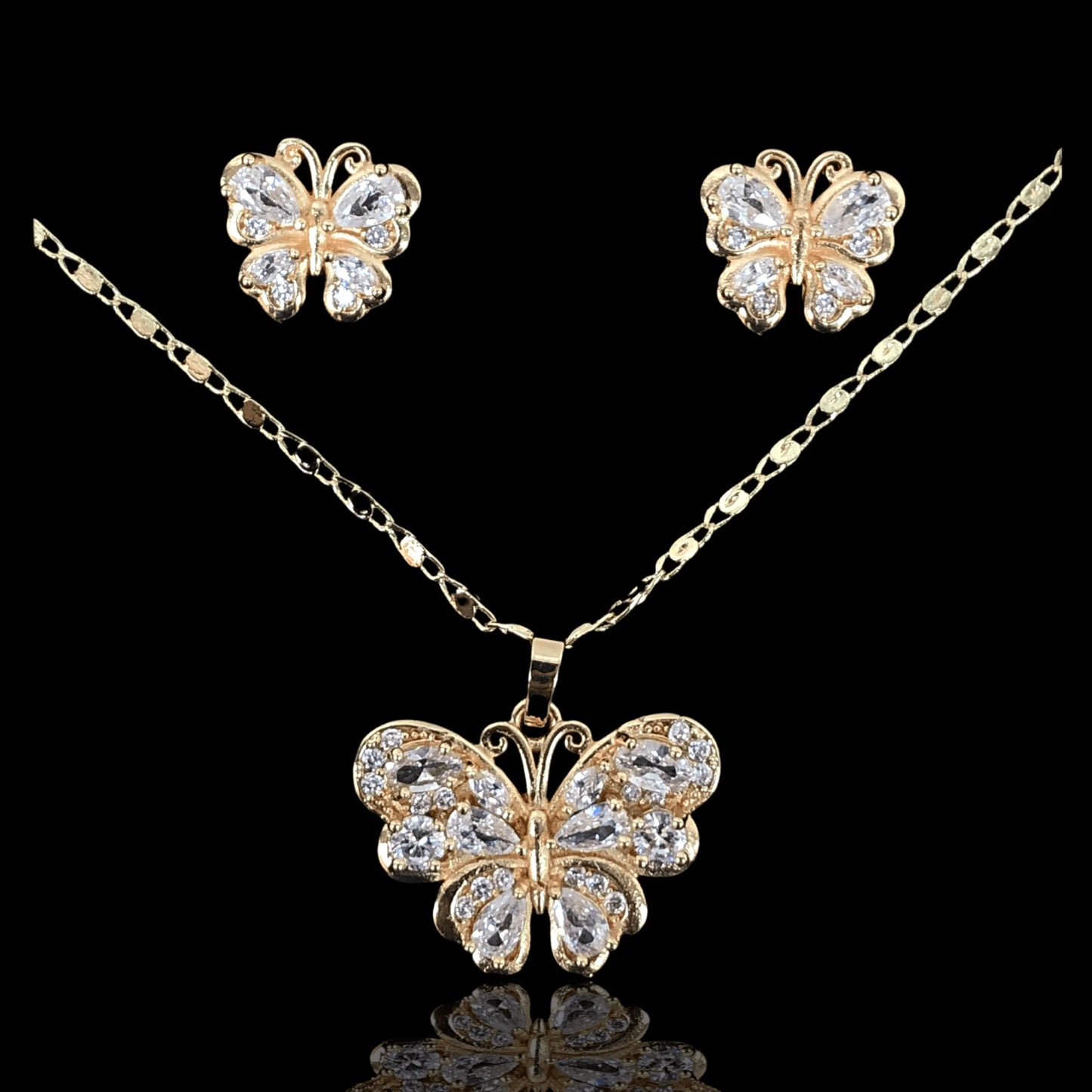 GOLD FILLED BUTTERLFY SET