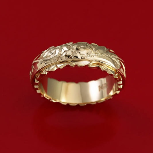 Hawaiian Plumeria Ring (gold & silver)