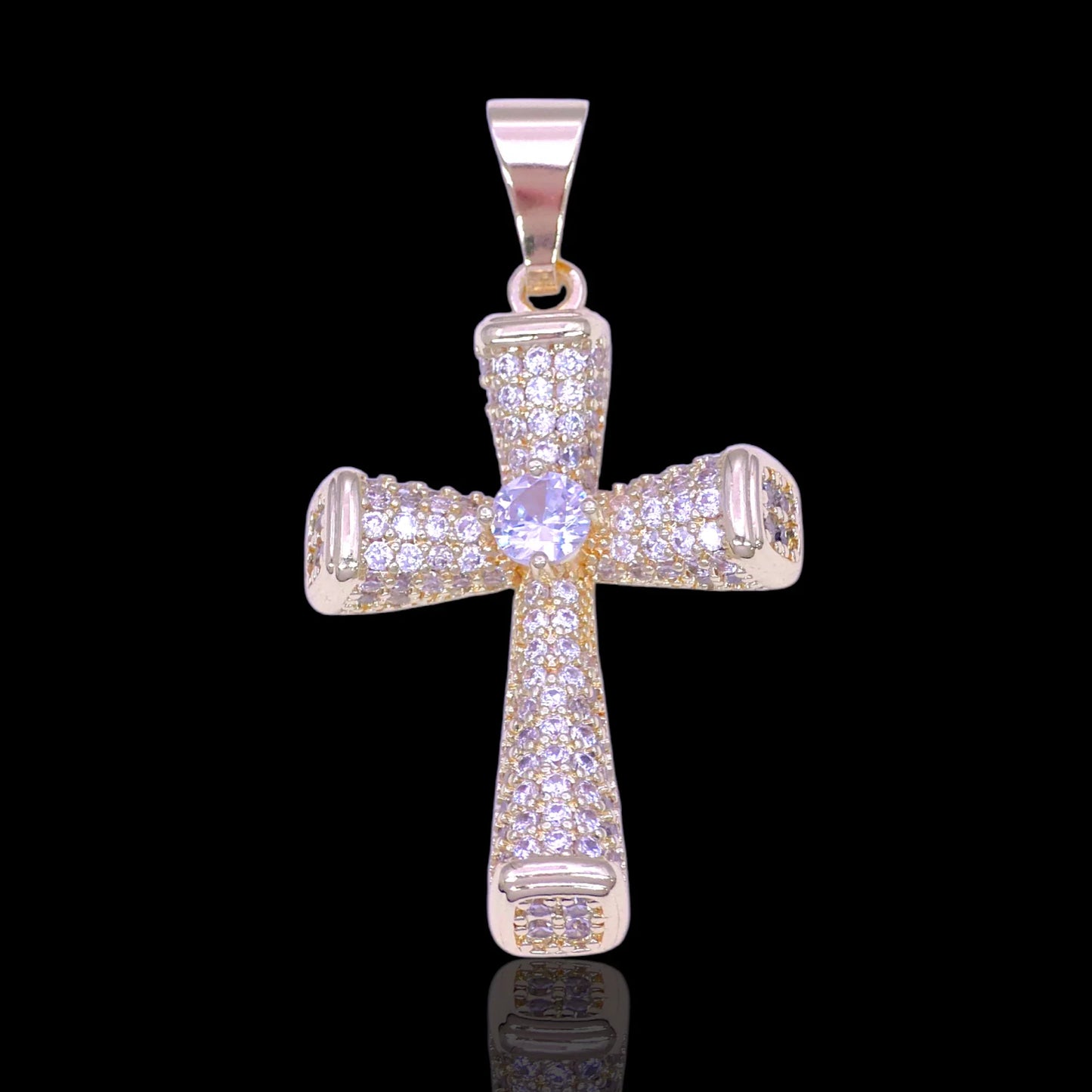 RADIANT CROSS PAVÉ CZ PENDANT