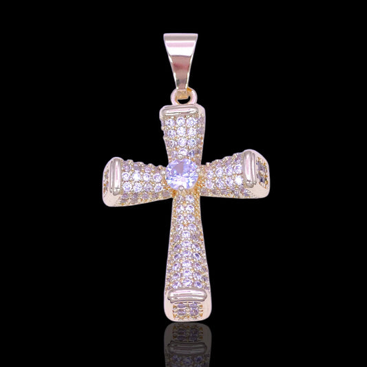 RADIANT CROSS PAVÉ CZ PENDANT