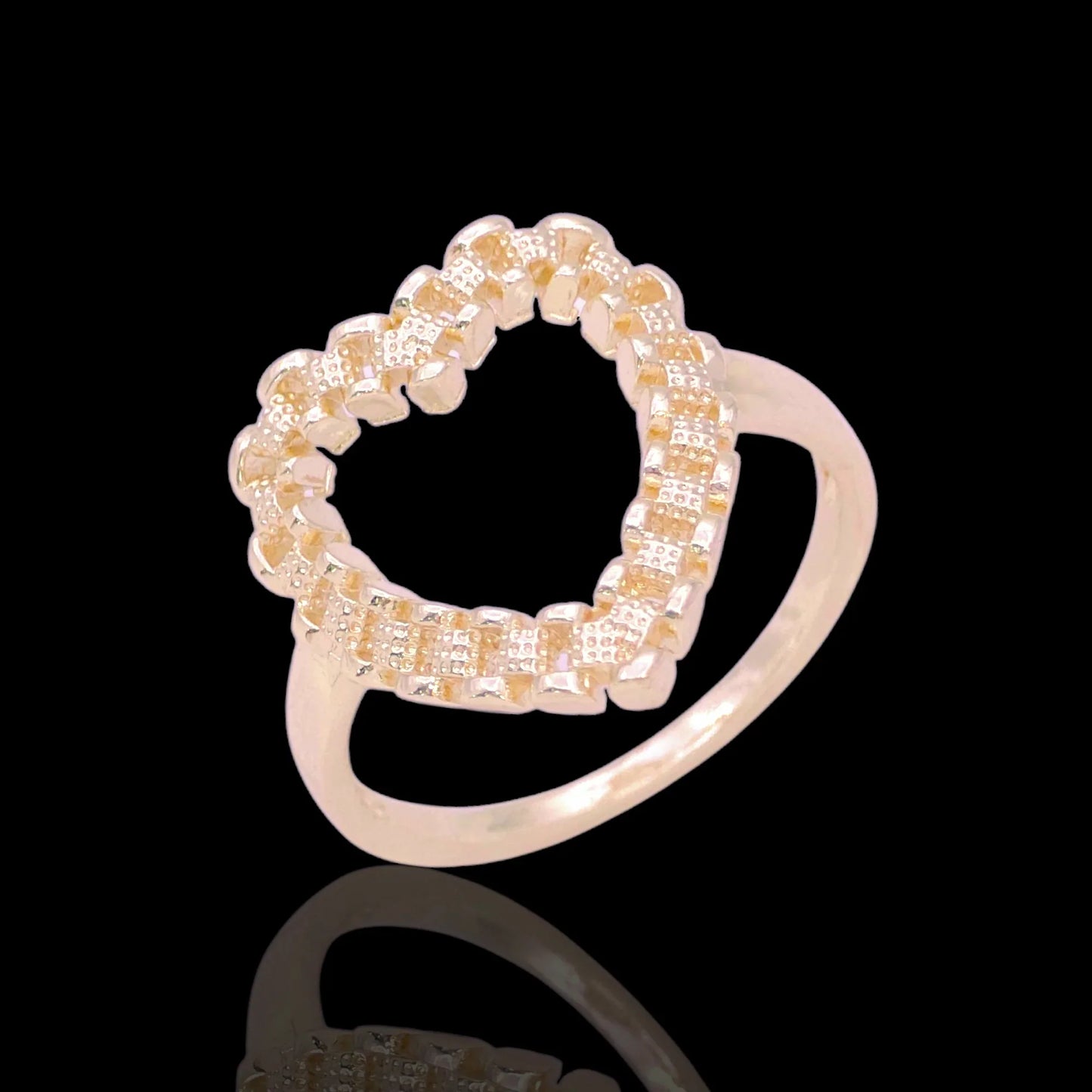 SWISS ROLX HEART SIGNET RING