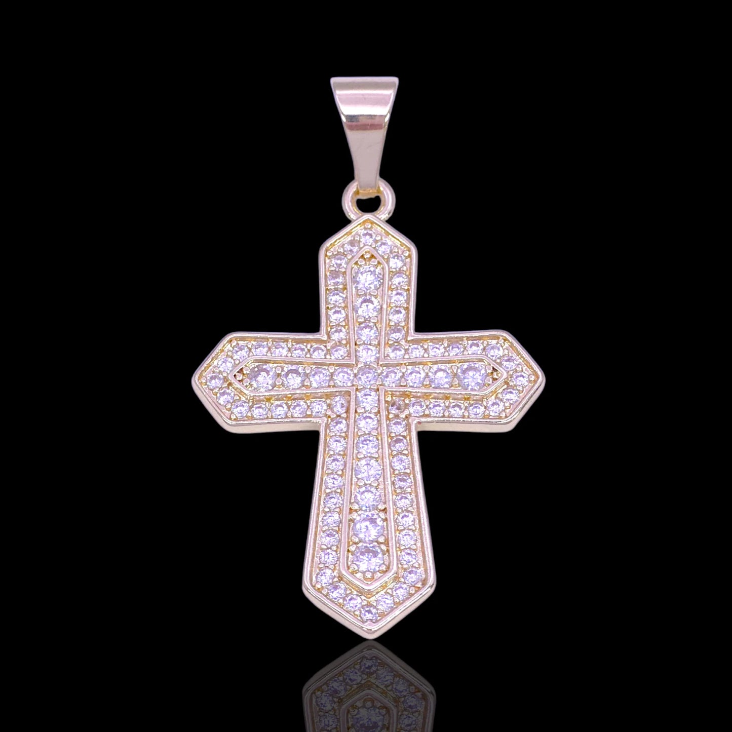 VALENCIA CROSS PAVÉ CZ PENDANT