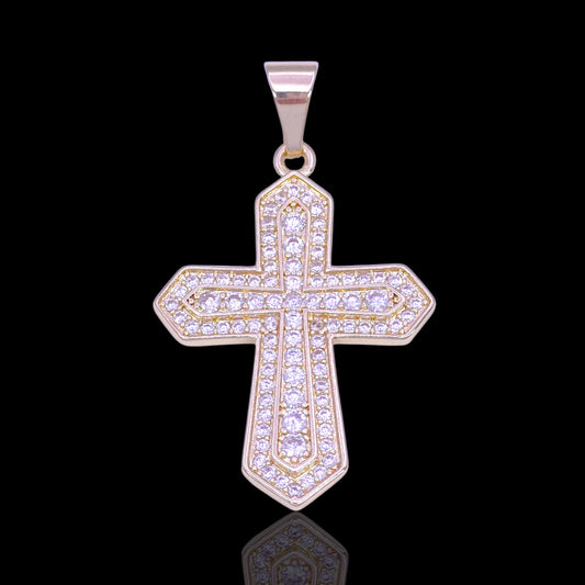 VALENCIA CROSS PAVÉ CZ PENDANT