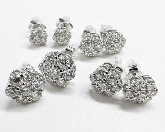 14K Moissanite 925 Sterling Silver Stud Earring