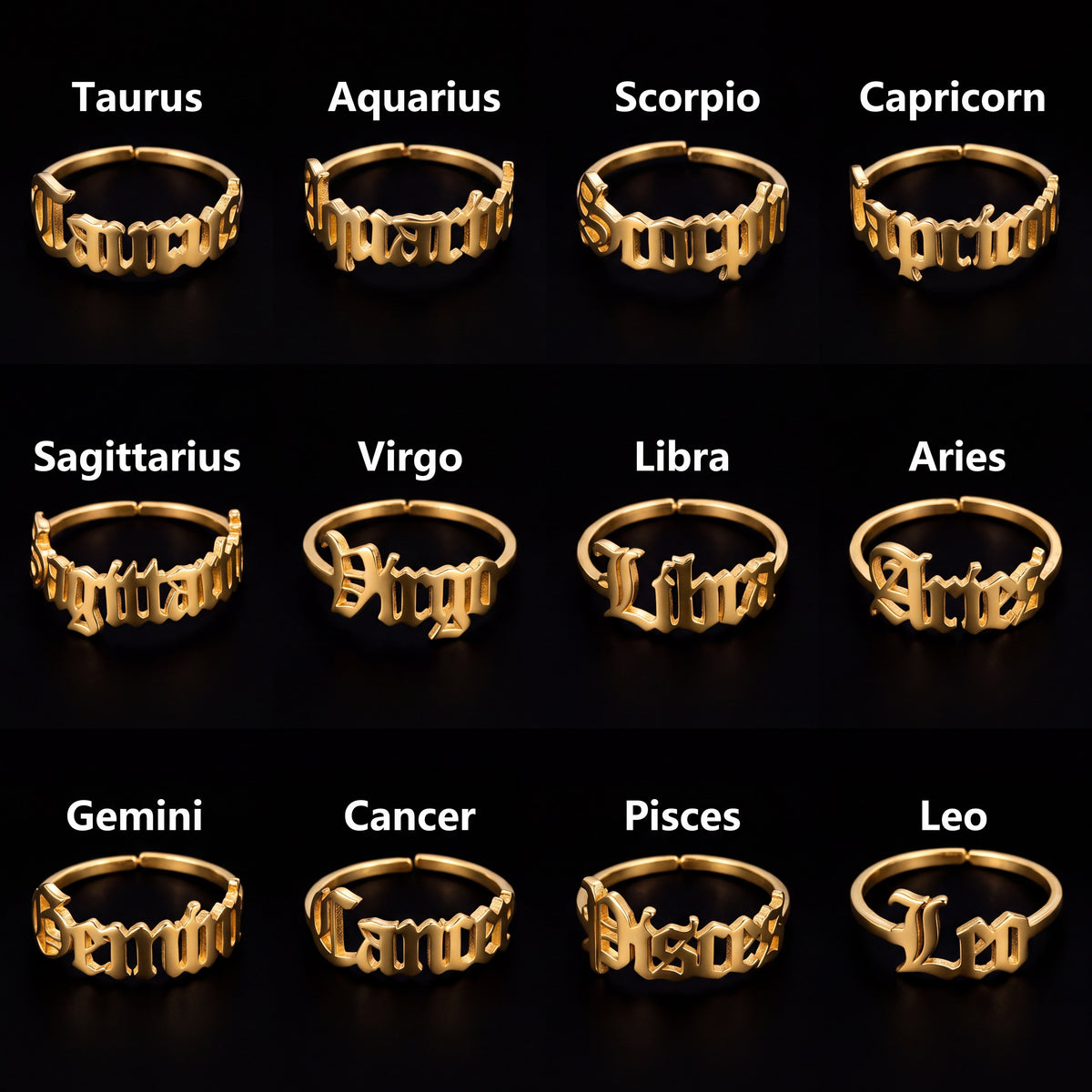Adjustable Horoscope Ring ✨ (non tarnish)