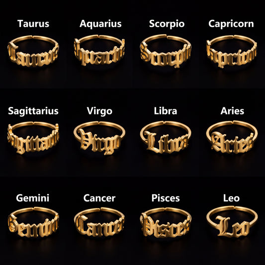 Adjustable Horoscope Ring ✨ (non tarnish)