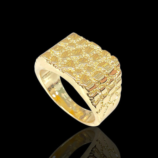 GOLD FILLED NAPOLEON MEN'S ROYAL NUGGET RING